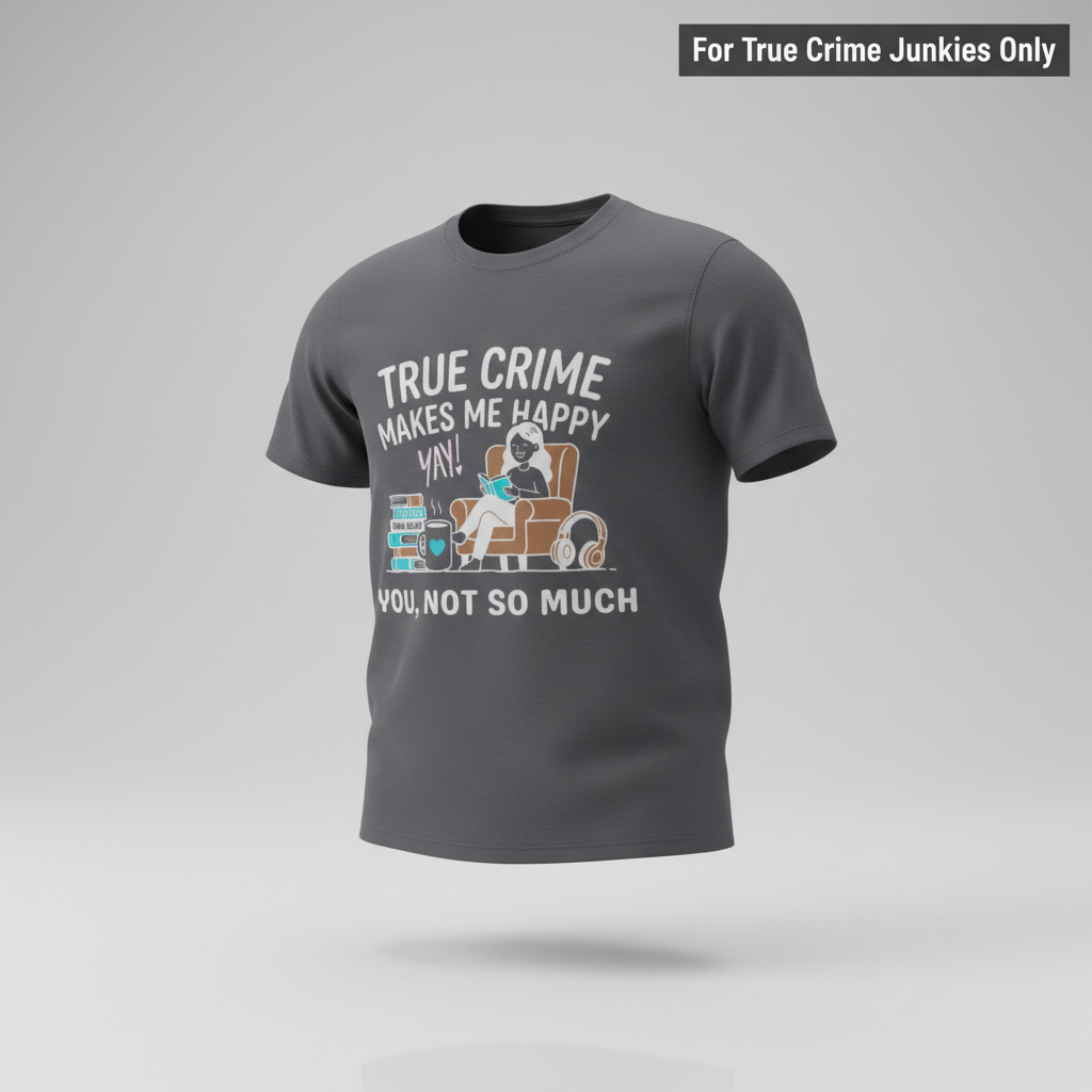 True Crime Makes Me Happy T-Shirt_3d_float