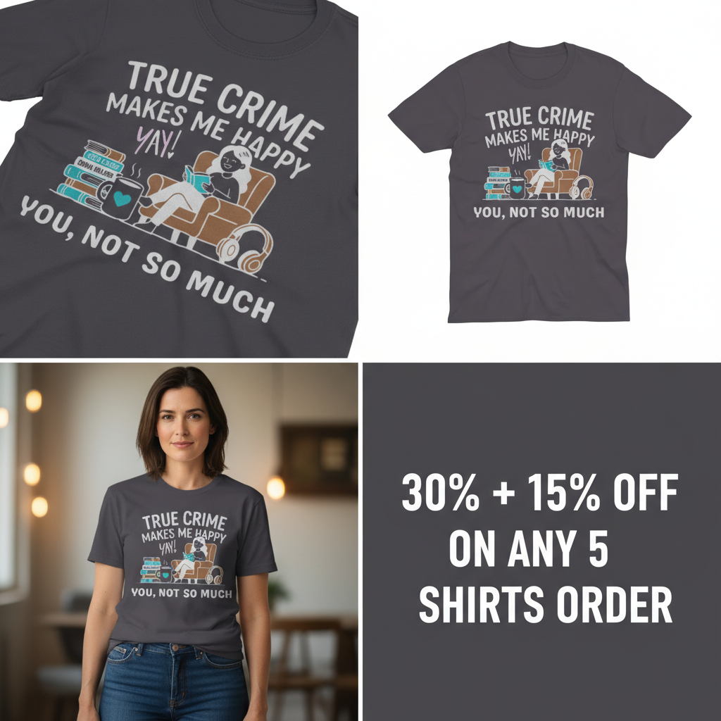 True Crime Makes Me Happy T-Shirt_4_panel