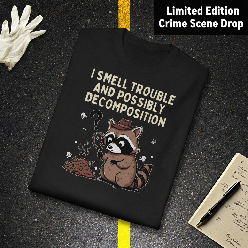 Detective Raccoon T-Shirt_fold_tilt