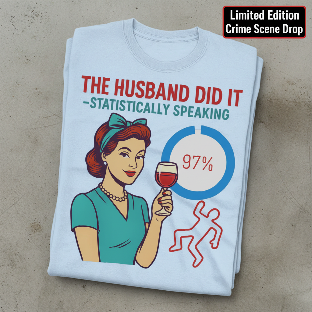 The Husband Did It T-Shirt_stacked_flatlay