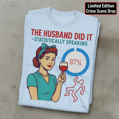 The Husband Did It T-Shirt_stacked_flatlay