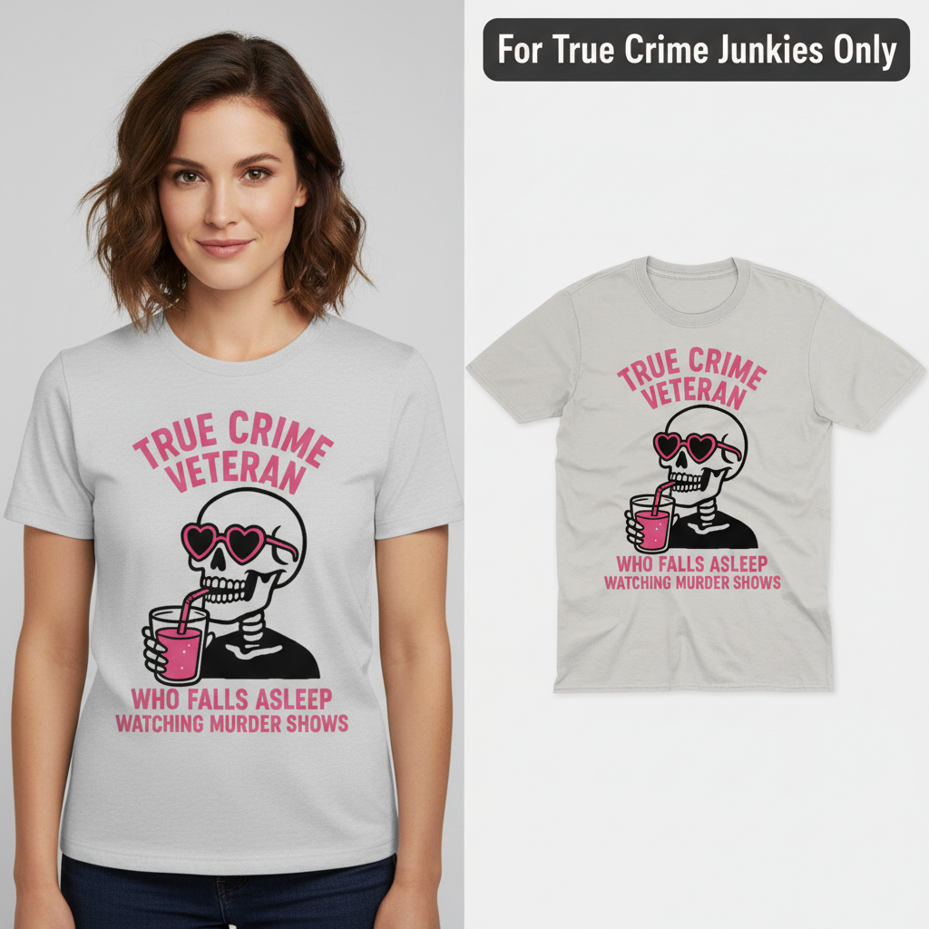 True Crime Veteran T-Shirt_model_flat
