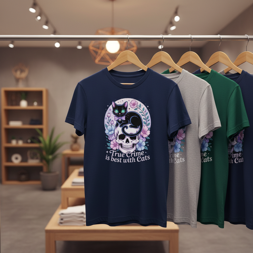 True Crime & Cats T-Shirt_boutique_rack