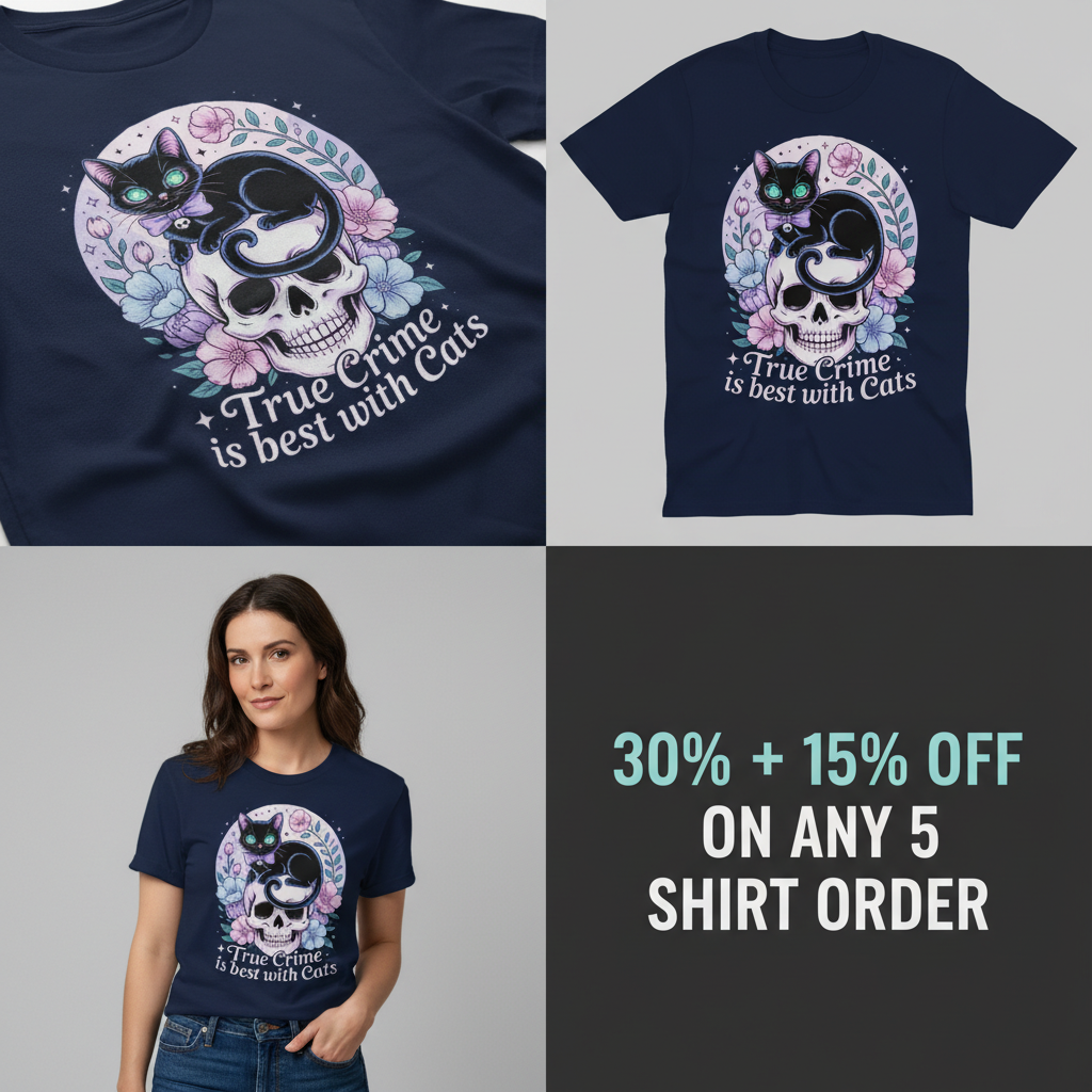 True Crime & Cats T-Shirt_4_panel