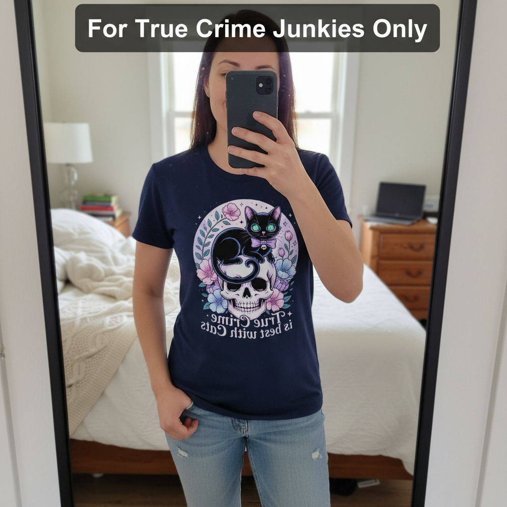 True Crime & Cats T-Shirt_mirror_selfie