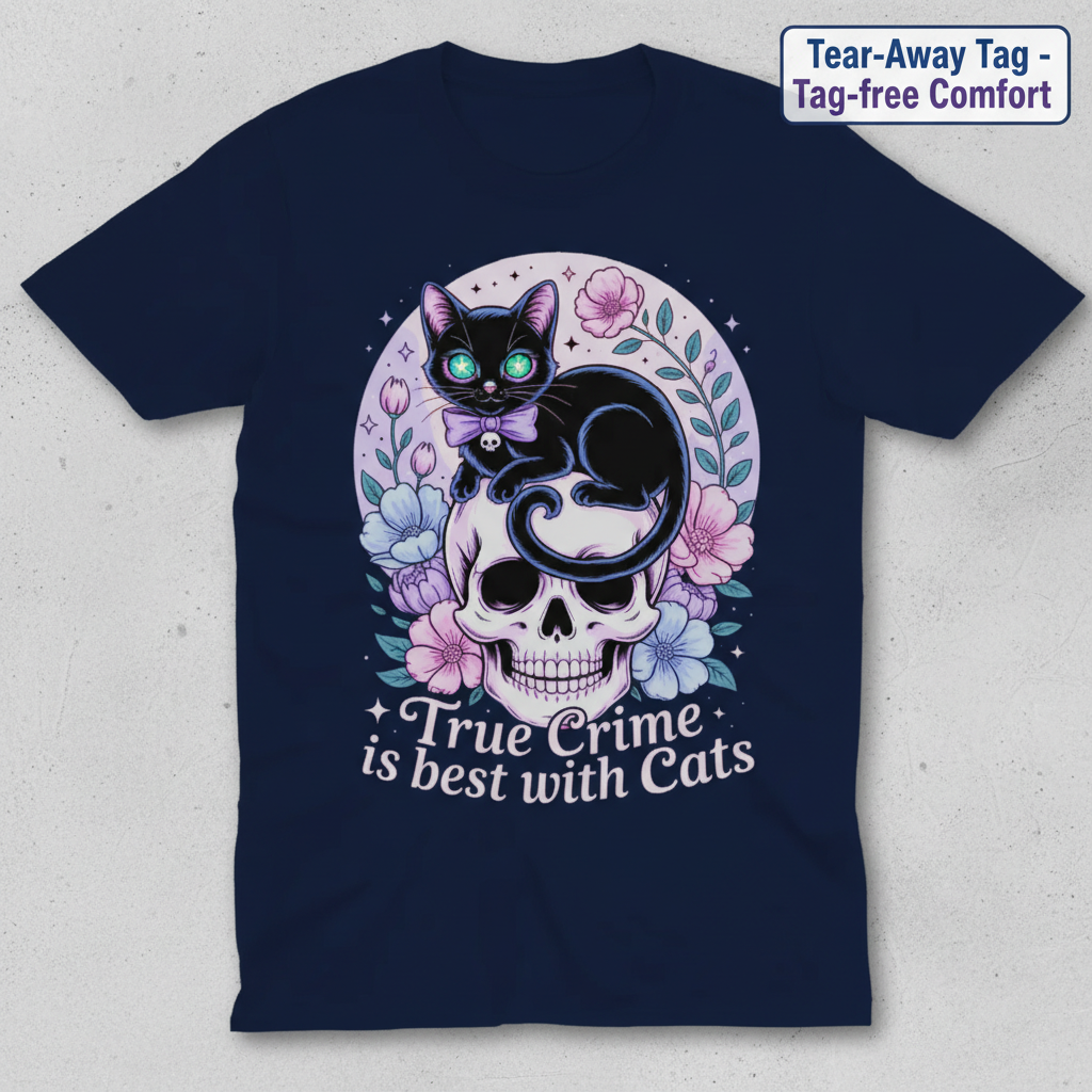 True Crime & Cats T-Shirt_clean