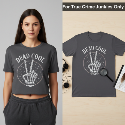 Dead Cool Skeleton Peace T-Shirt_model_flat