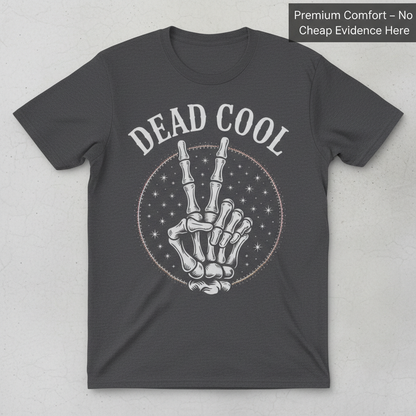 Dead Cool Skeleton Peace T-Shirt_clean