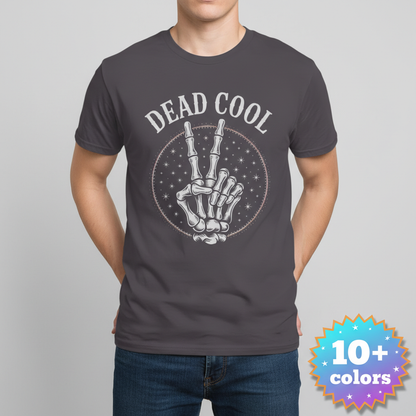 Dead Cool Skeleton Peace T-Shirt_badge