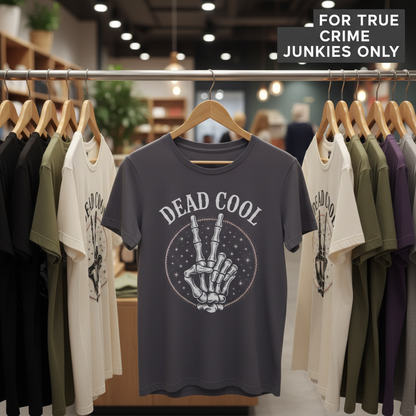 Dead Cool Skeleton Peace T-Shirt_boutique_rack
