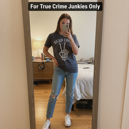 Dead Cool Skeleton Peace T-Shirt_mirror_selfie