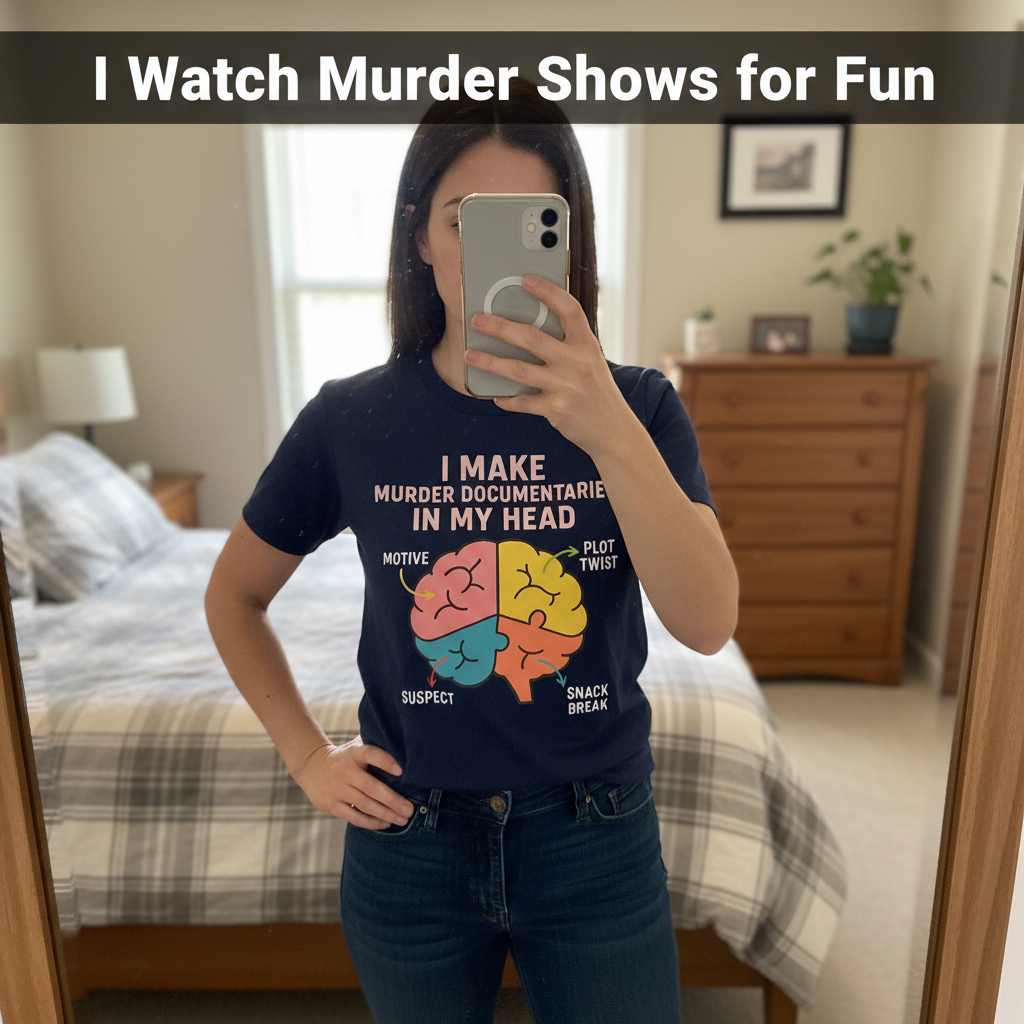 Murder Documentaries In My Head T-Shirt_mirror_selfie