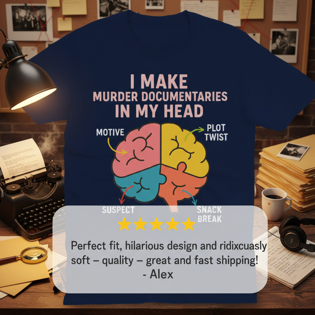 Murder Documentaries In My Head T-Shirt_extreme_za