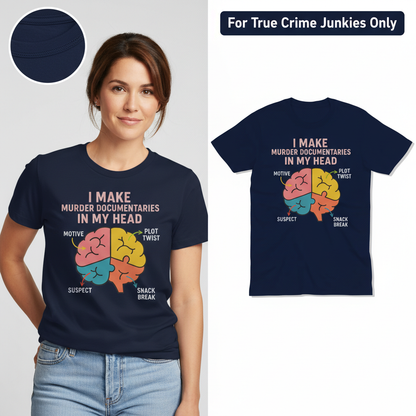 Murder Documentaries In My Head T-Shirt_model_flat