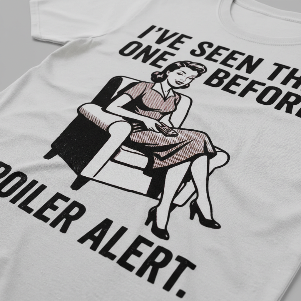 Spoiler Alert Retro T-Shirt__detail