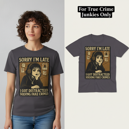 Solving Fake Crimes T-Shirt_model_flat