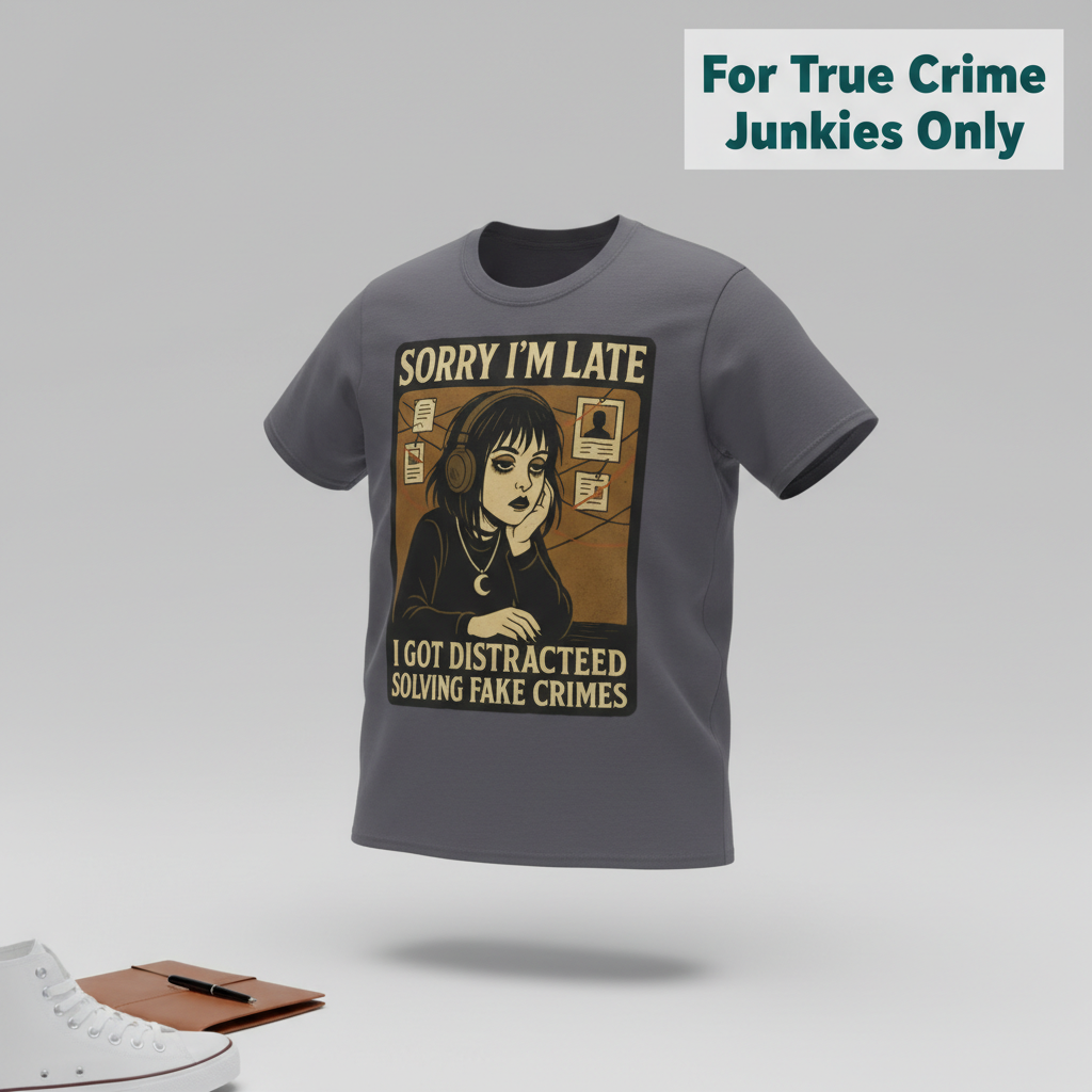 Solving Fake Crimes T-Shirt_3d_float