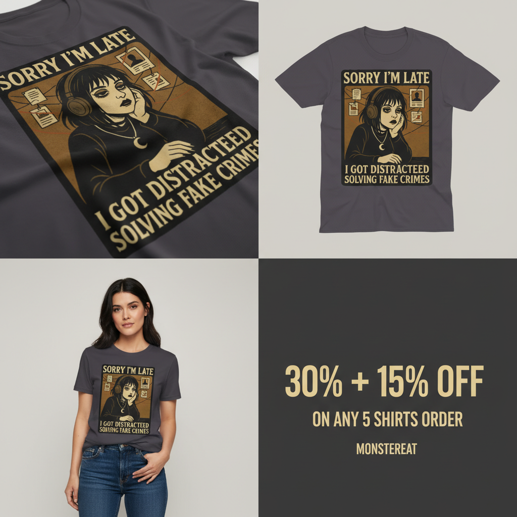 Solving Fake Crimes T-Shirt_4_panel