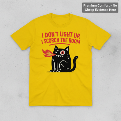 Scorch the Room Cat T-Shirt_clean