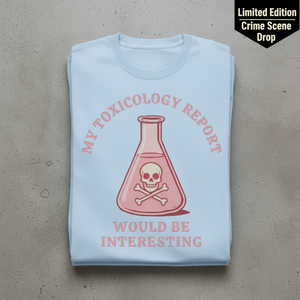 Toxicology Humor T-Shirt_stacked_flatlay
