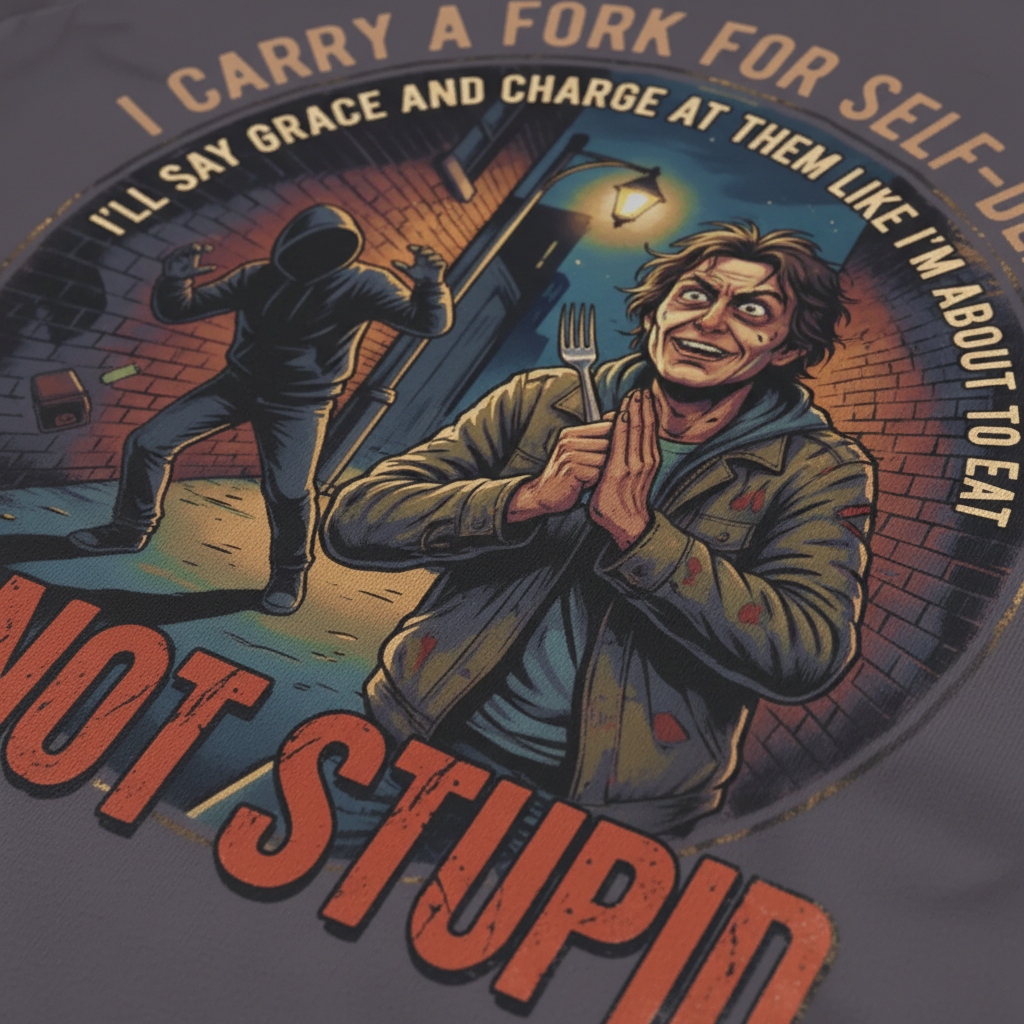 Fork For Self-Defense T-Shirt__detail