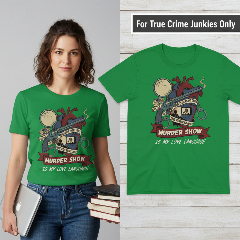 Murder Show Love Language T-Shirt_model_flat