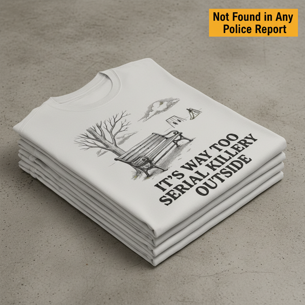 Serial Killery Vibes T-Shirt_stacked_flatlay