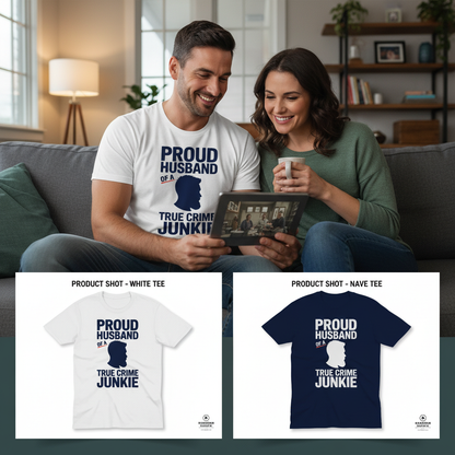 Proud Husband True Crime Junkie T-Shirt_extreme_za