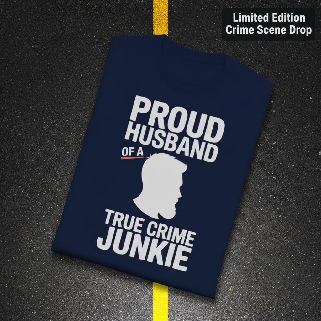 Proud Husband True Crime Junkie T-Shirt_fold_tilt