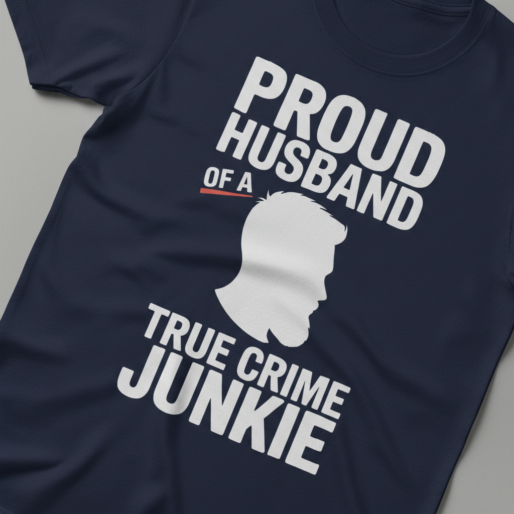 Proud Husband True Crime Junkie T-Shirt_extreme_za