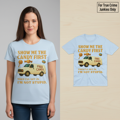 Show Me the Candy First T-Shirt_model_flat