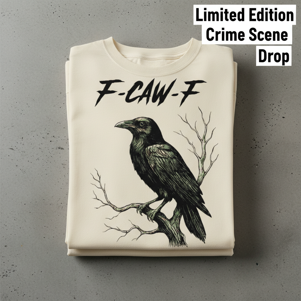 F-CAW-F Raven T-Shirt_stacked_flatlay