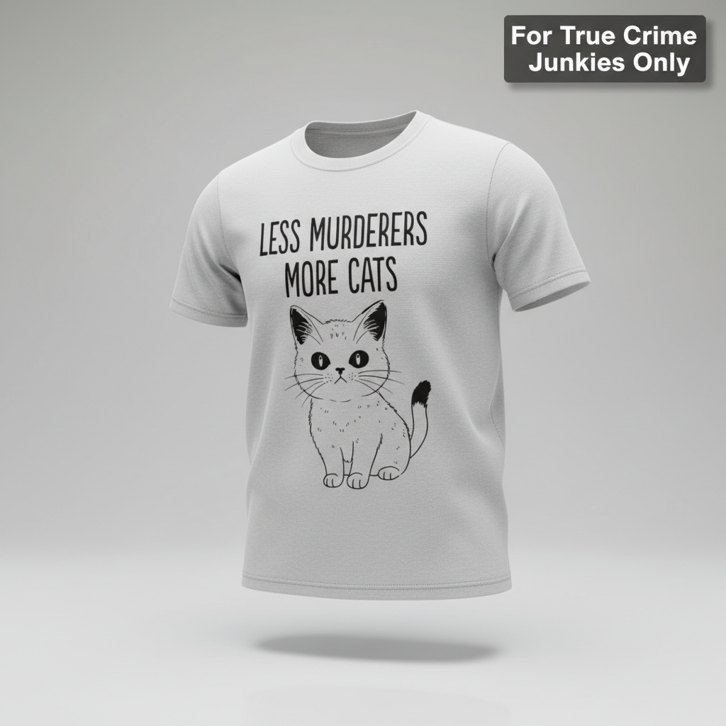 Less Murderers More Cats T-Shirt_3d_float