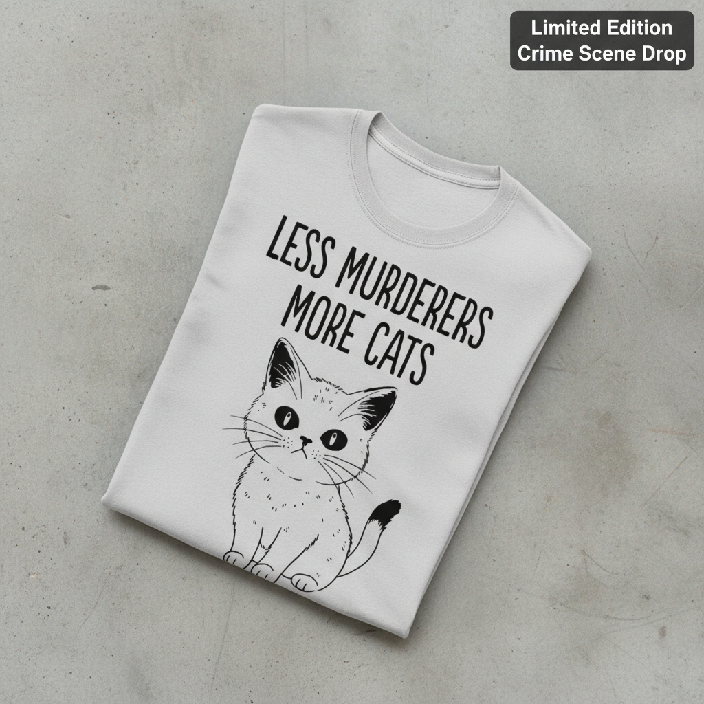 Less Murderers More Cats T-Shirt_fold_tilt