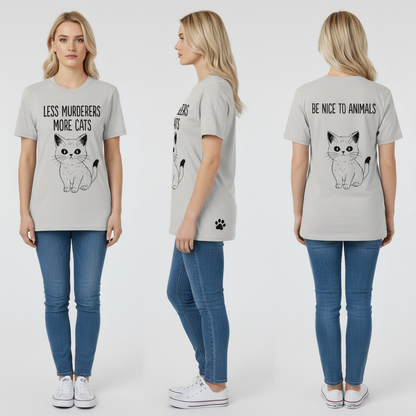 Less Murderers More Cats T-Shirt_clean