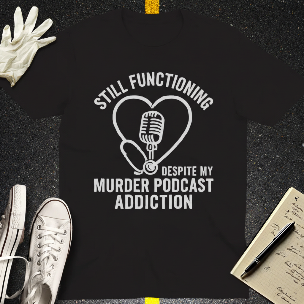 Murder Podcast Addiction T-Shirt_extreme_za
