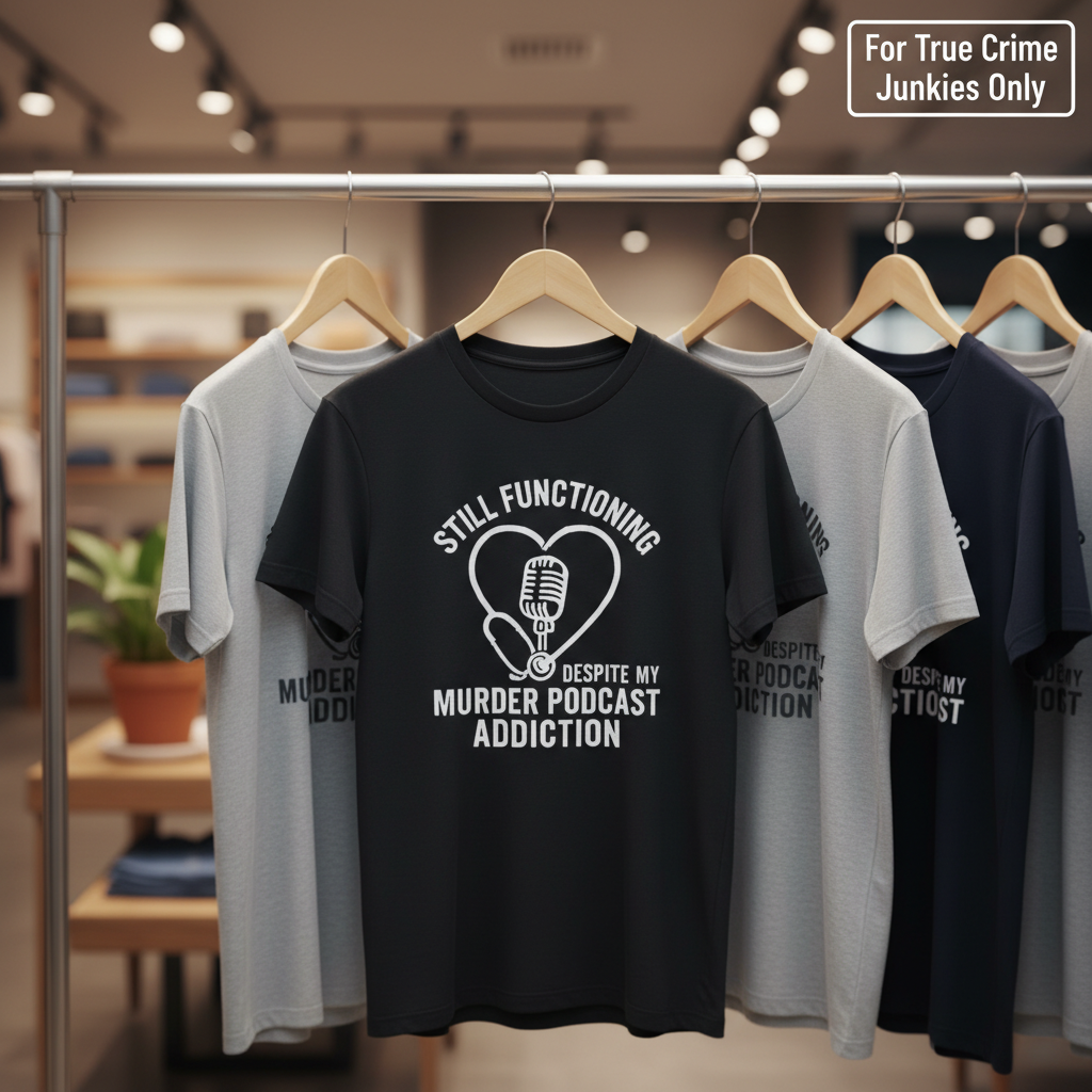 Murder Podcast Addiction T-Shirt_boutique_rack