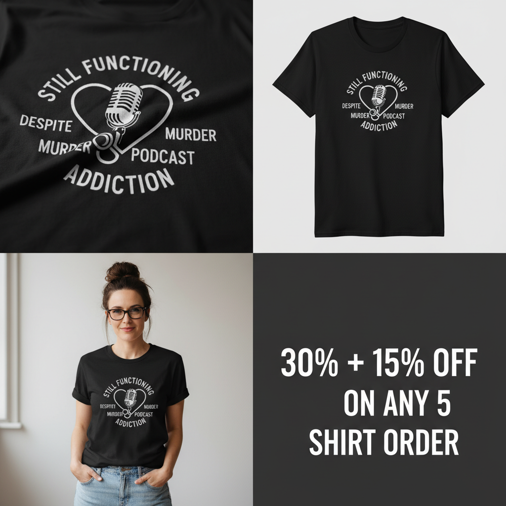 Murder Podcast Addiction T-Shirt_4_panel