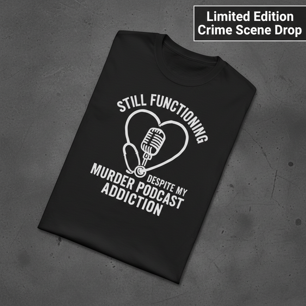 Murder Podcast Addiction T-Shirt_fold_tilt