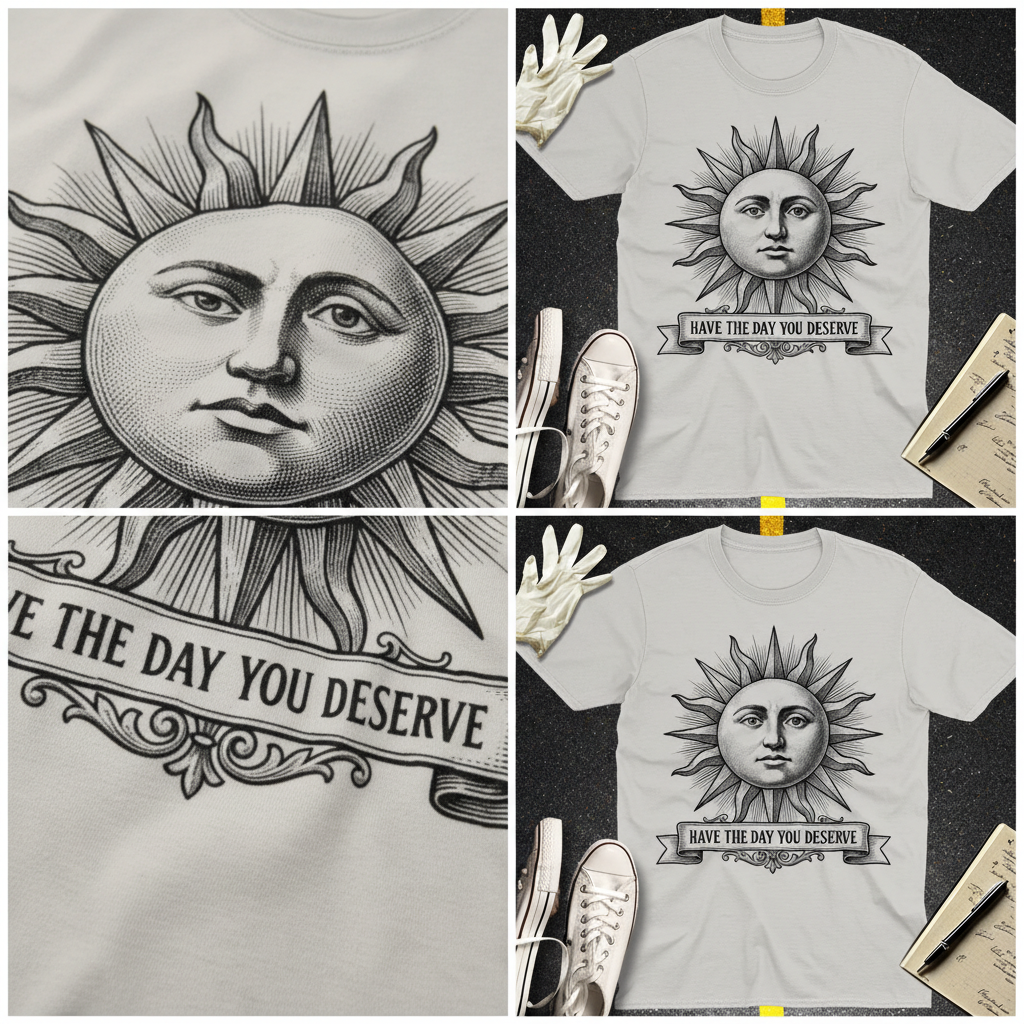 Have the Day You Deserve T-Shirt_4_panel