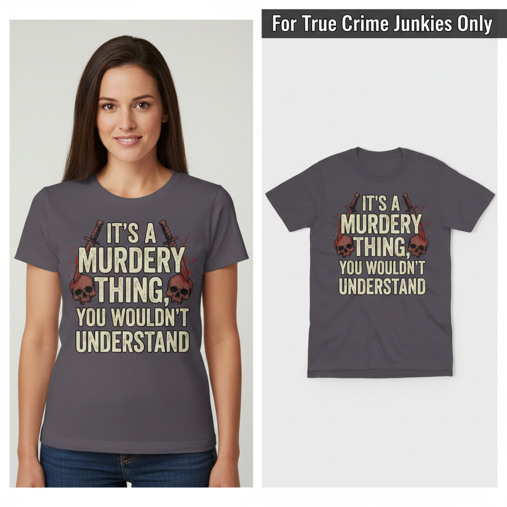 Murdery Thing T-Shirt_model_flat