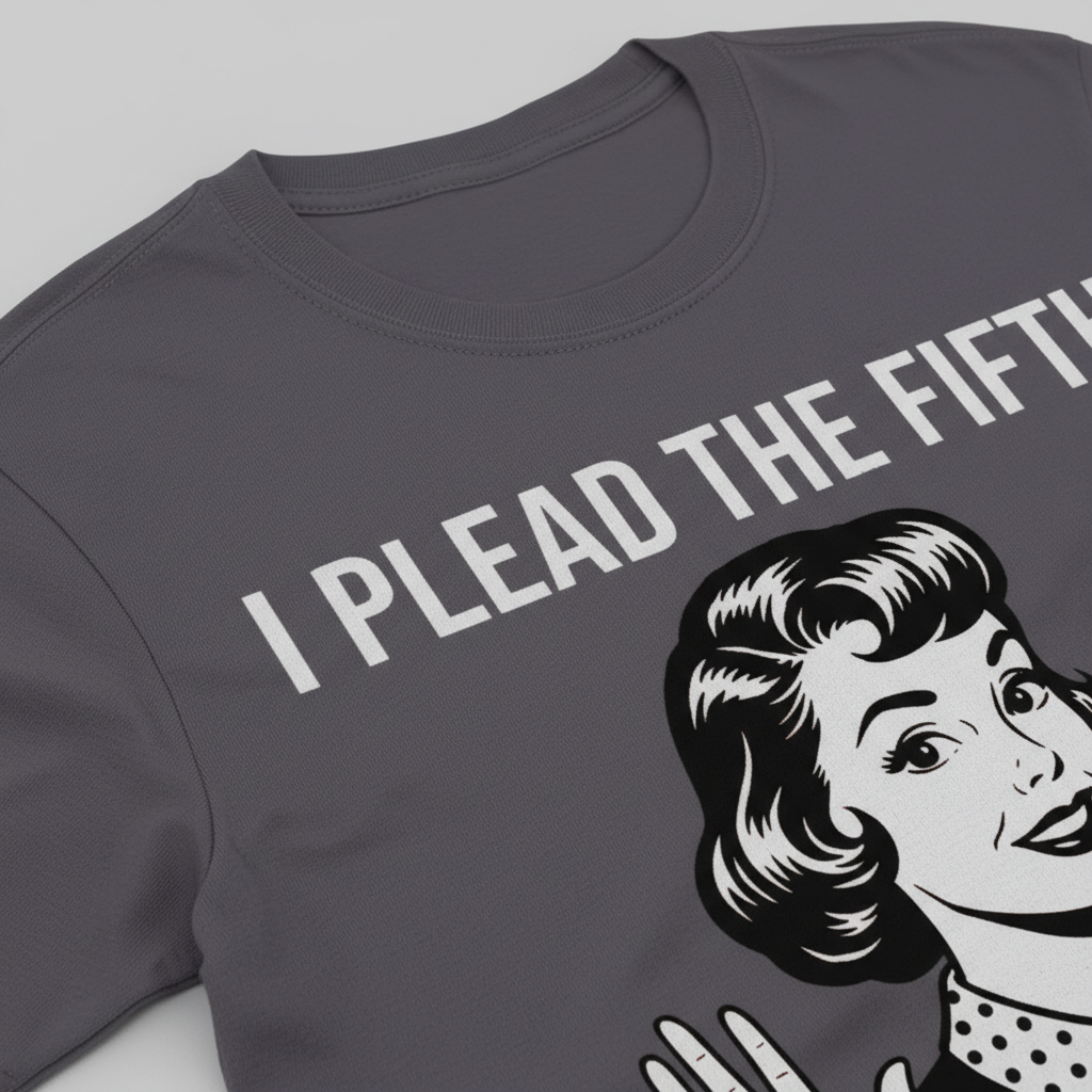 Plead the Fifth Retro T-Shirt__detail