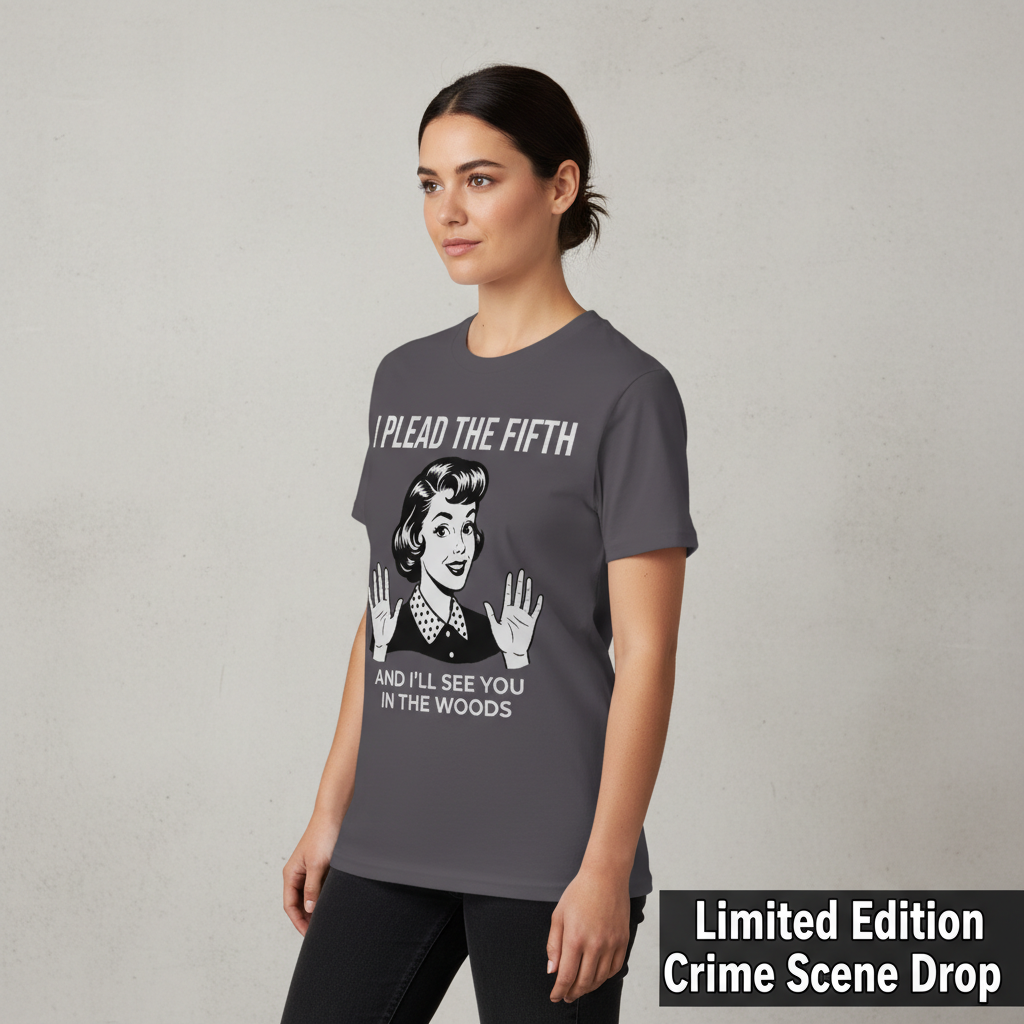 Plead the Fifth Retro T-Shirt__space