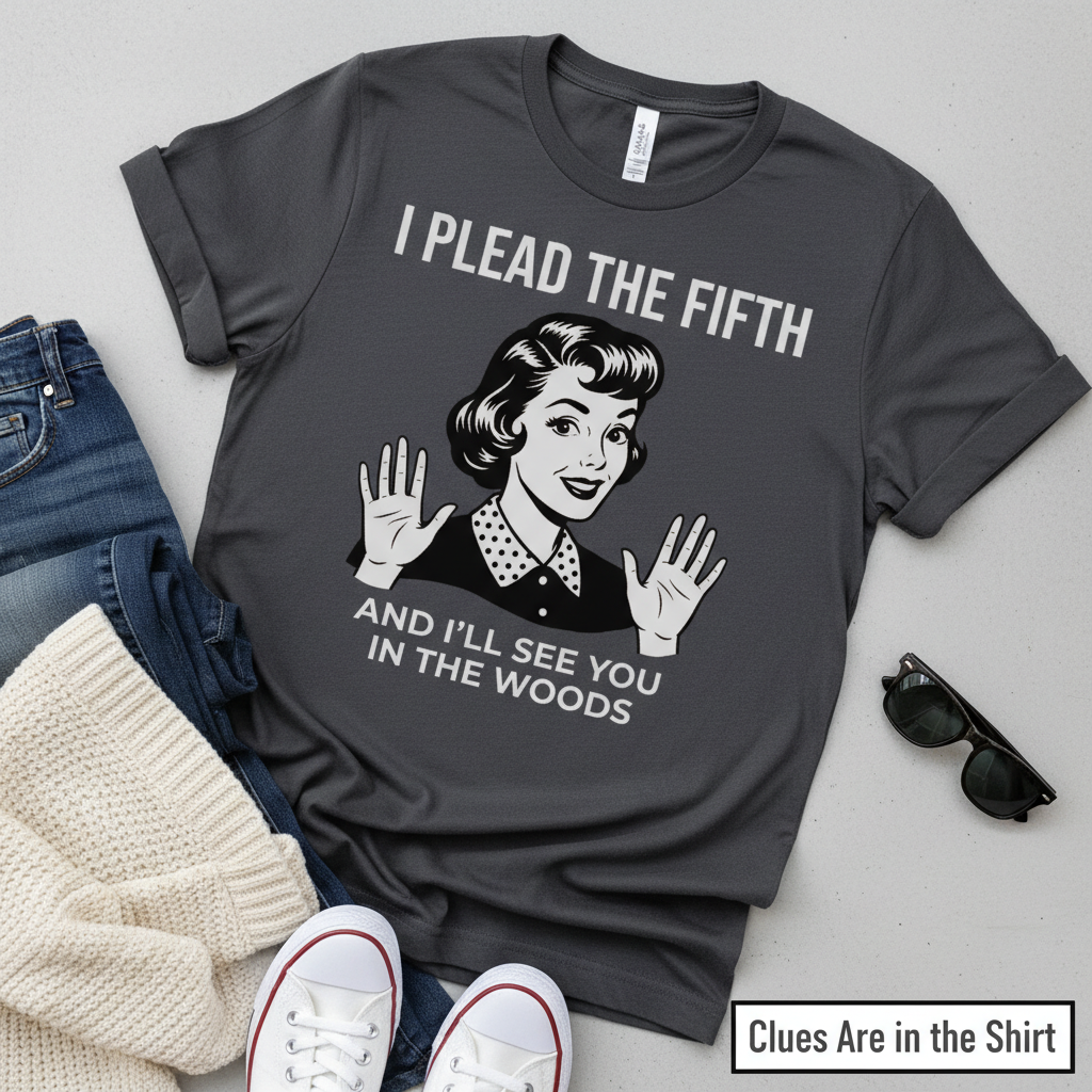 Plead the Fifth Retro T-Shirt__pair