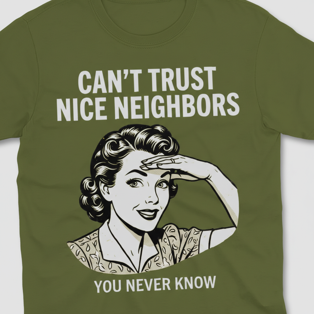 Can't Trust Nice Neighbors T-Shirt__detail