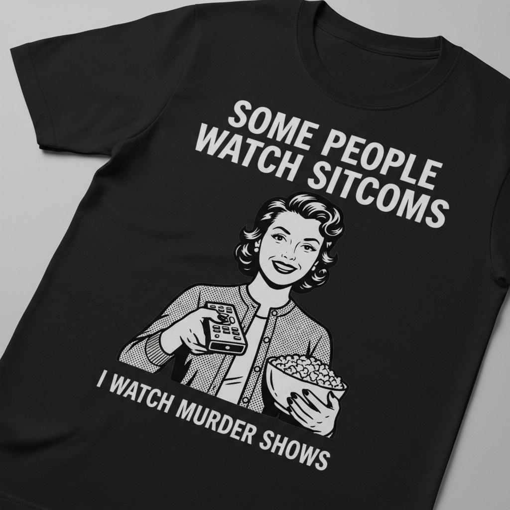 Murder Shows Over Sitcoms T-Shirt__detail