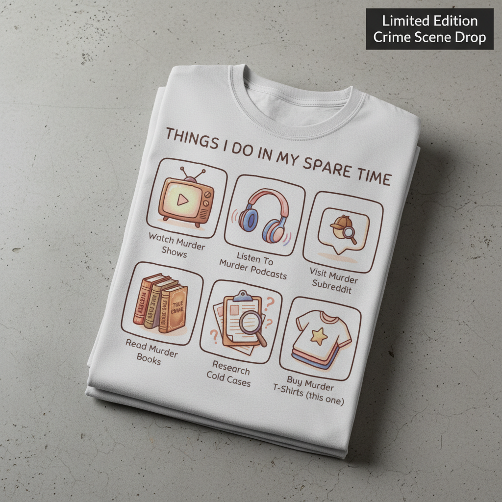 Murder Hobbyist T-Shirt_stacked_flatlay