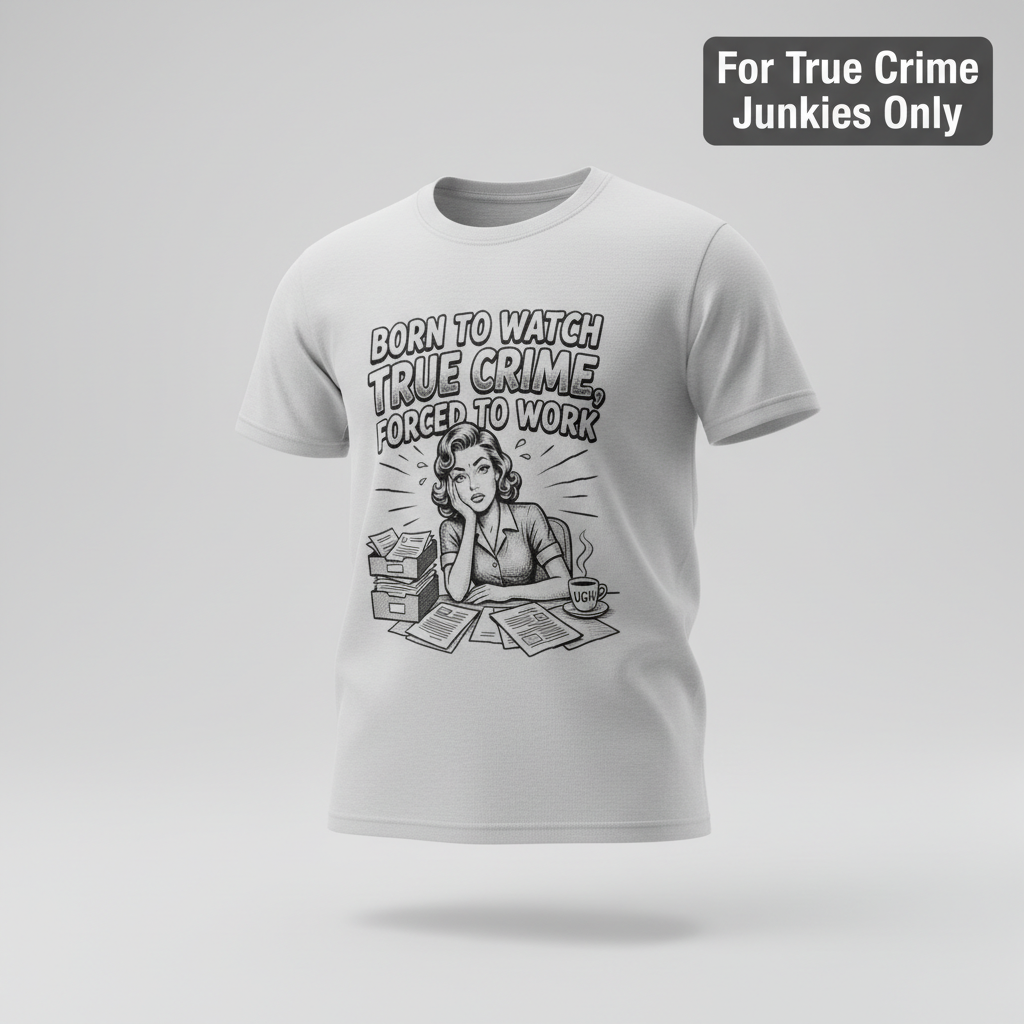 Born to Watch True Crime T-Shirt_3d_float