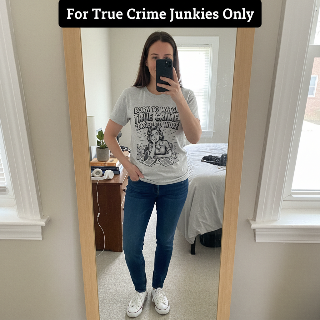 Born to Watch True Crime T-Shirt_mirror_selfie