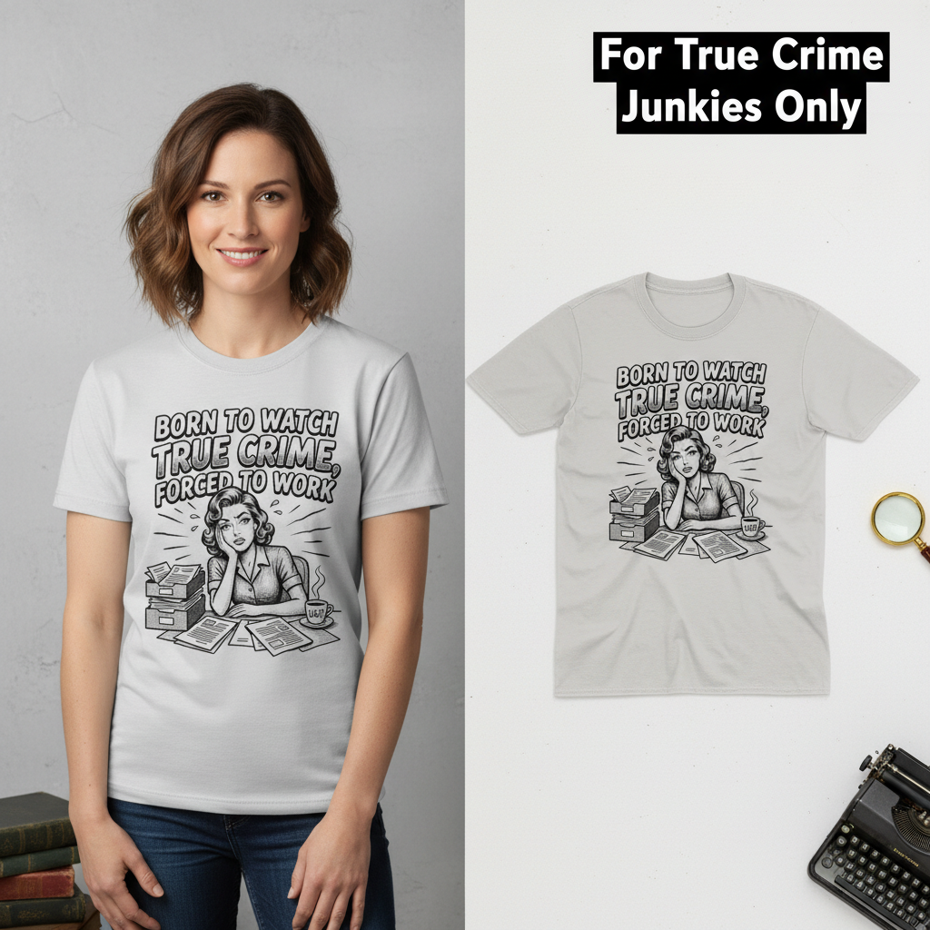 Born to Watch True Crime T-Shirt_model_flat